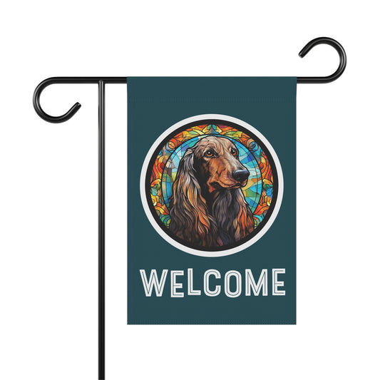 Afghan Hound Welcome 2-Sided Garden & House Flag/Banner