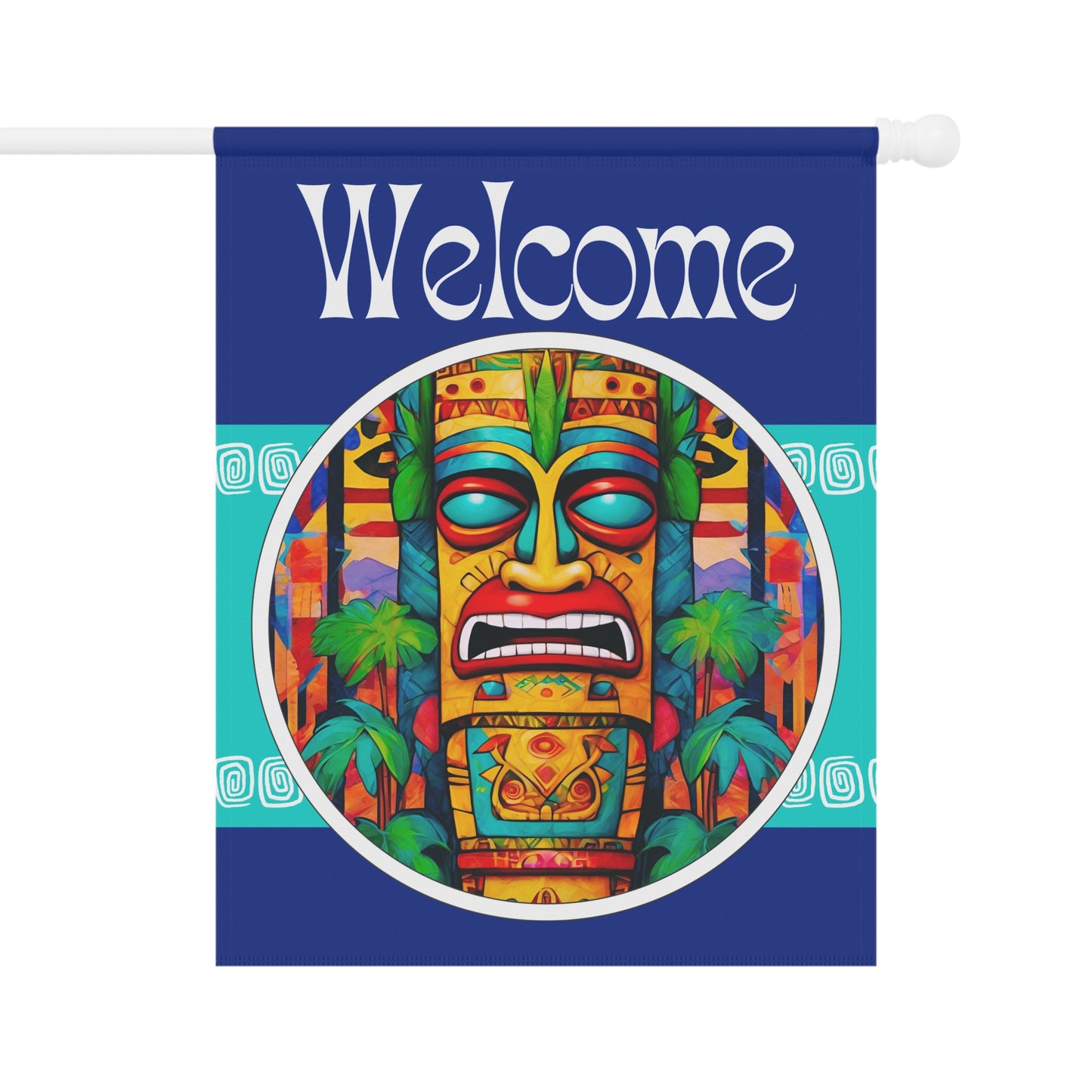 Tiki Steve Welcome 2-Sided Garden & House Flag/Banner