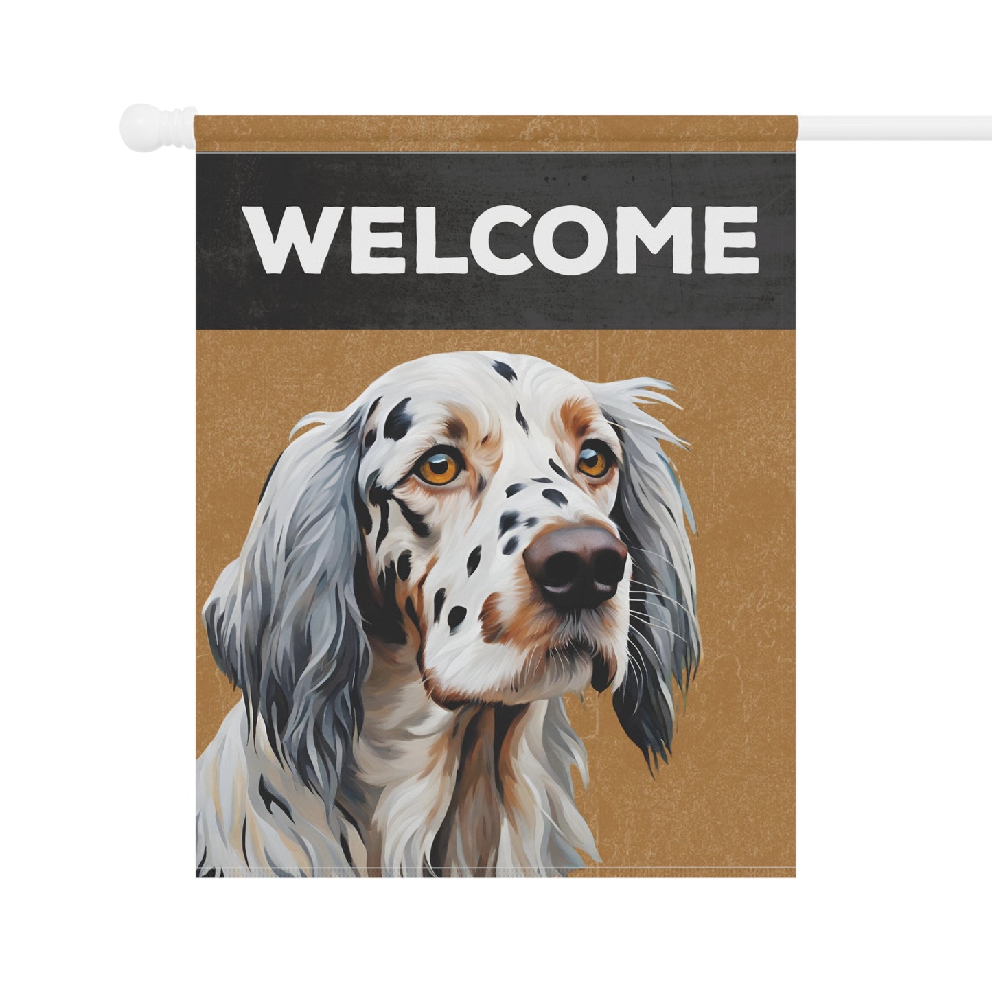 English Setter Welcome 2-Sided Garden & House Flag/Banner