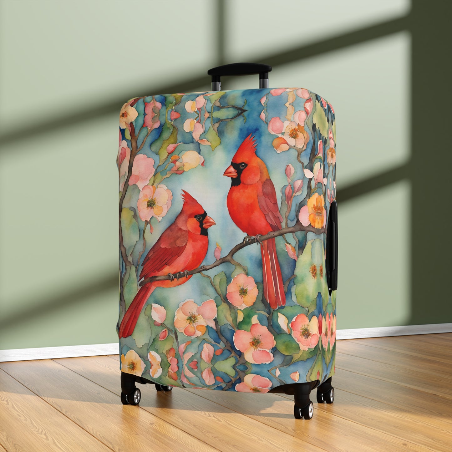 Spring Cardinals Luggage Cover