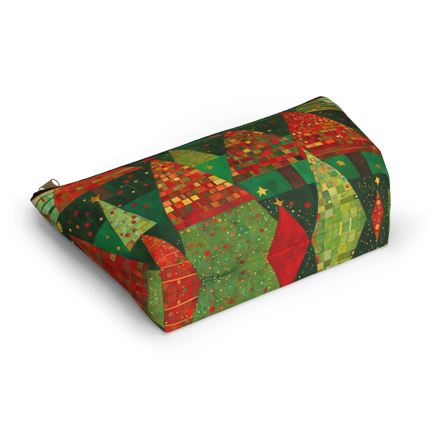 Christmas Tree Forest Accessory Pouch w T-bottom