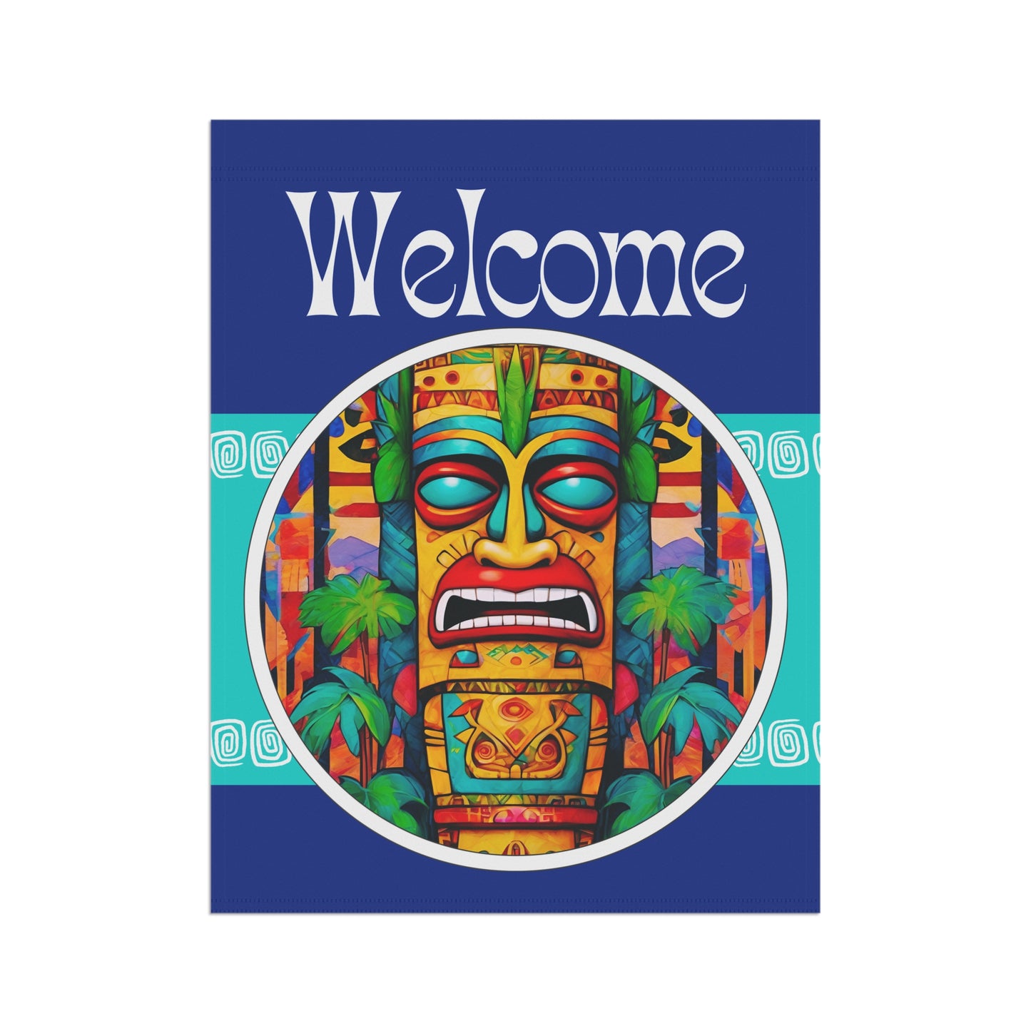 Tiki Steve Welcome 2-Sided Garden & House Flag/Banner