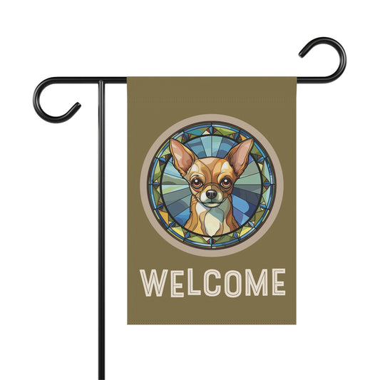 Chihuahua Welcome 2-Sided Garden & House Flag/Banner