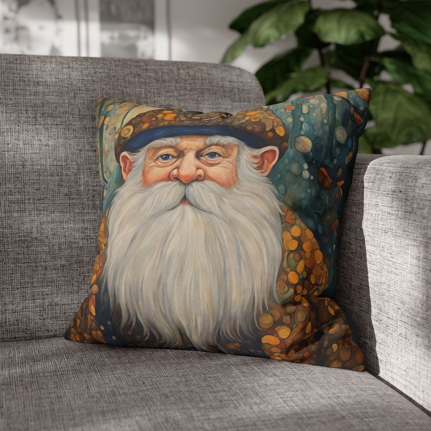 The Gnome Square Poly Canvas Pillowcase