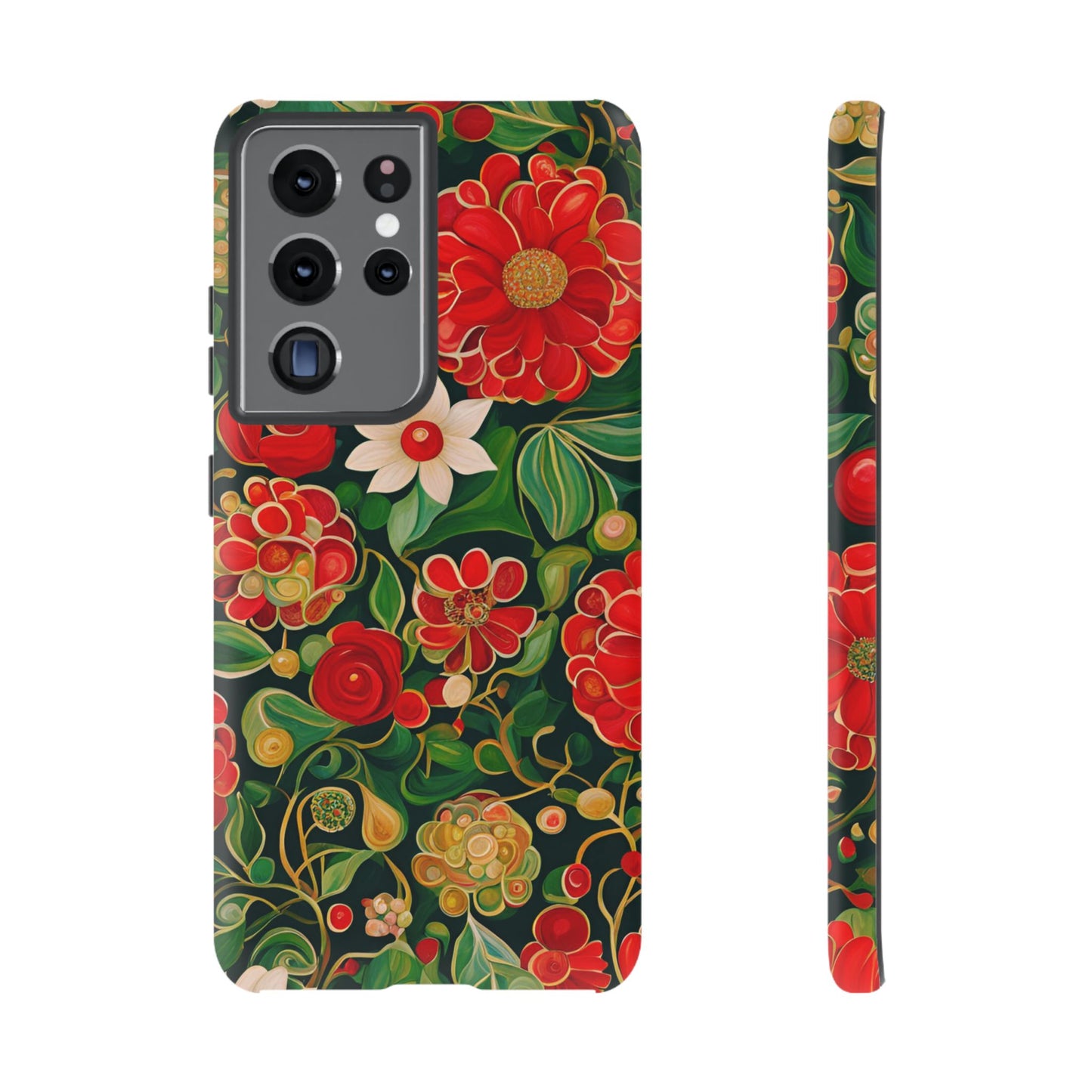 December Flowers iPhone Samsung Galaxy Google Pixel Tough Cases