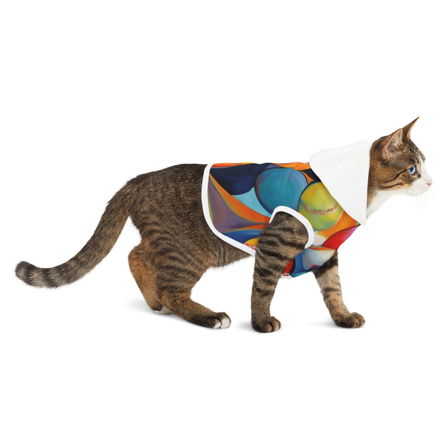 Bright Softballs Pet Hoodie