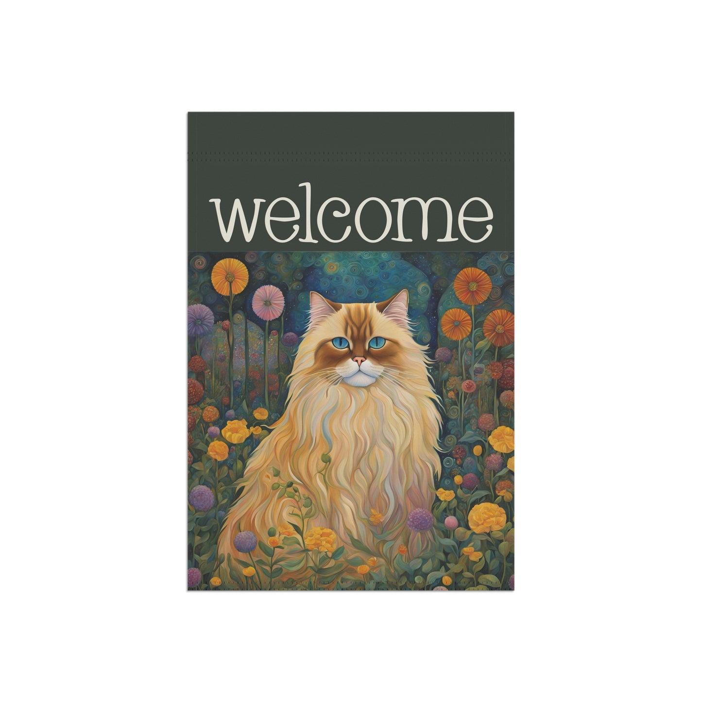 Himalayan Cat Welcome 2-Sided Garden & House Flag/Banner