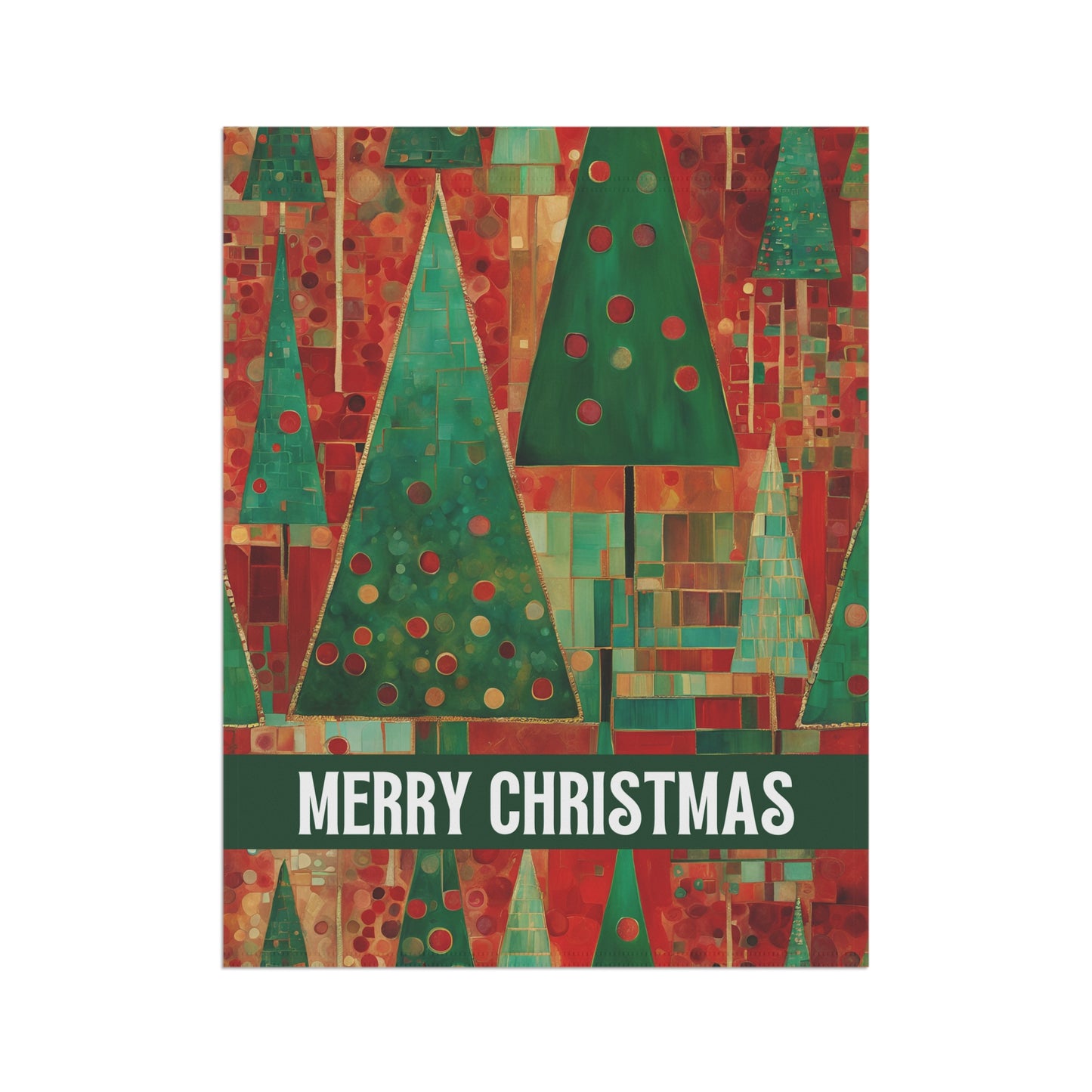 Merry Christmas Trees 2-Sided Garden & House Flag/Banner