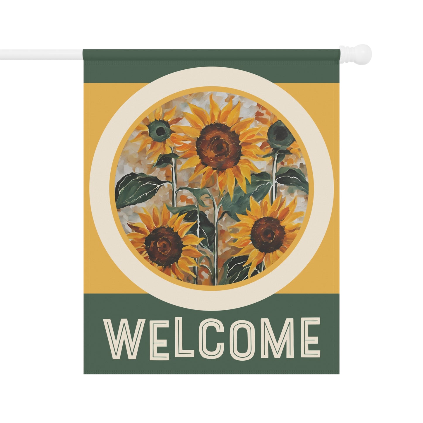 Sunflowers on My Mind Welcome 2-Sided Garden & House Flag/Banner