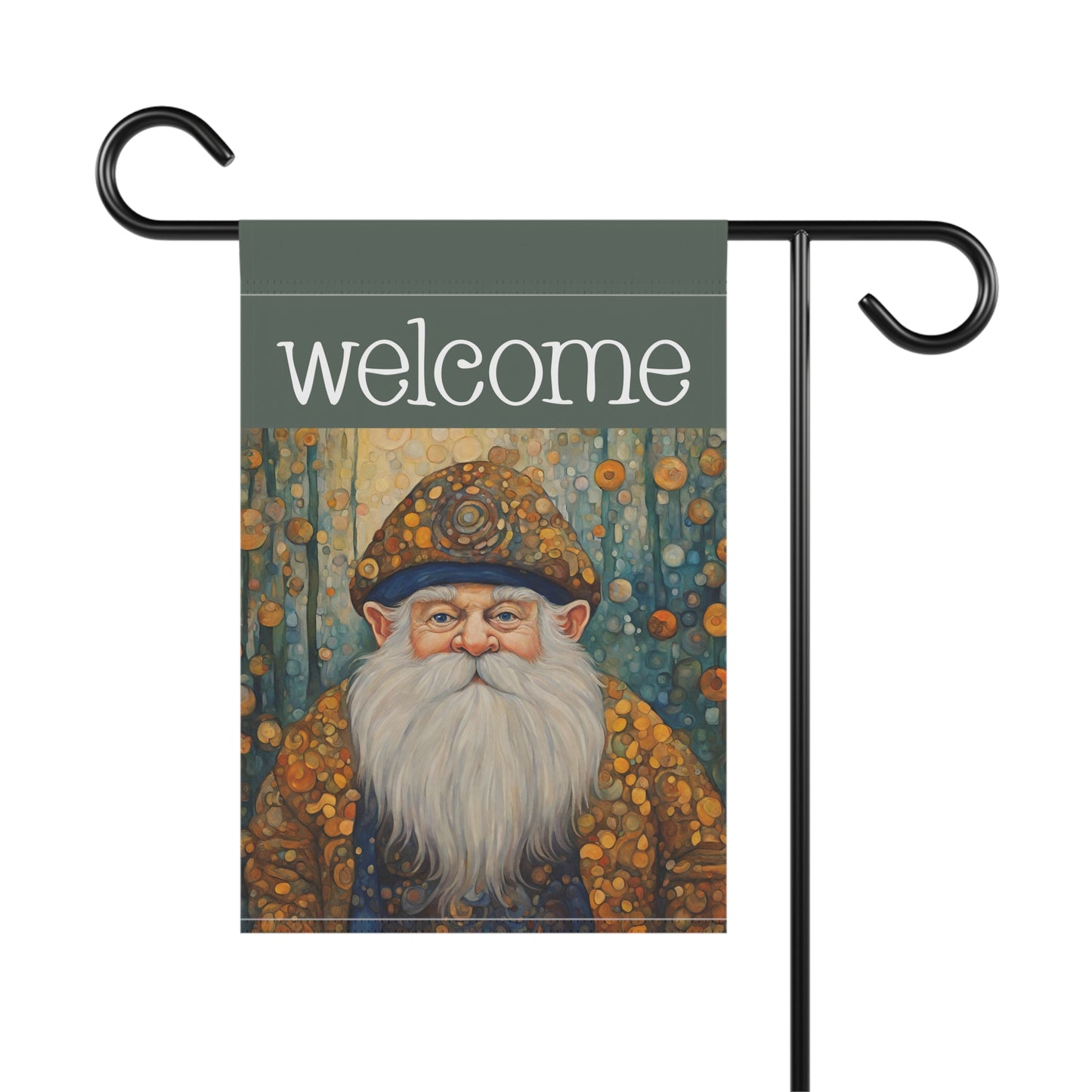 Gnome Welcome 2-Sided Garden & House Flag/Banner