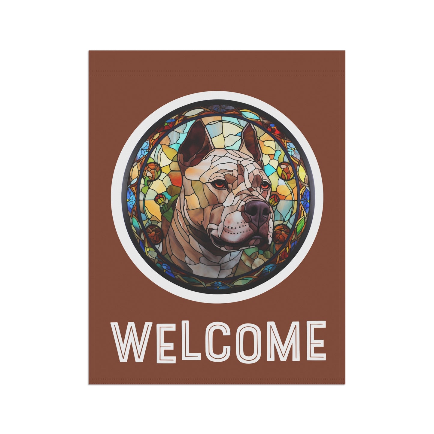 Pitbull Welcome 2-Sided Garden & House Flag/Banner