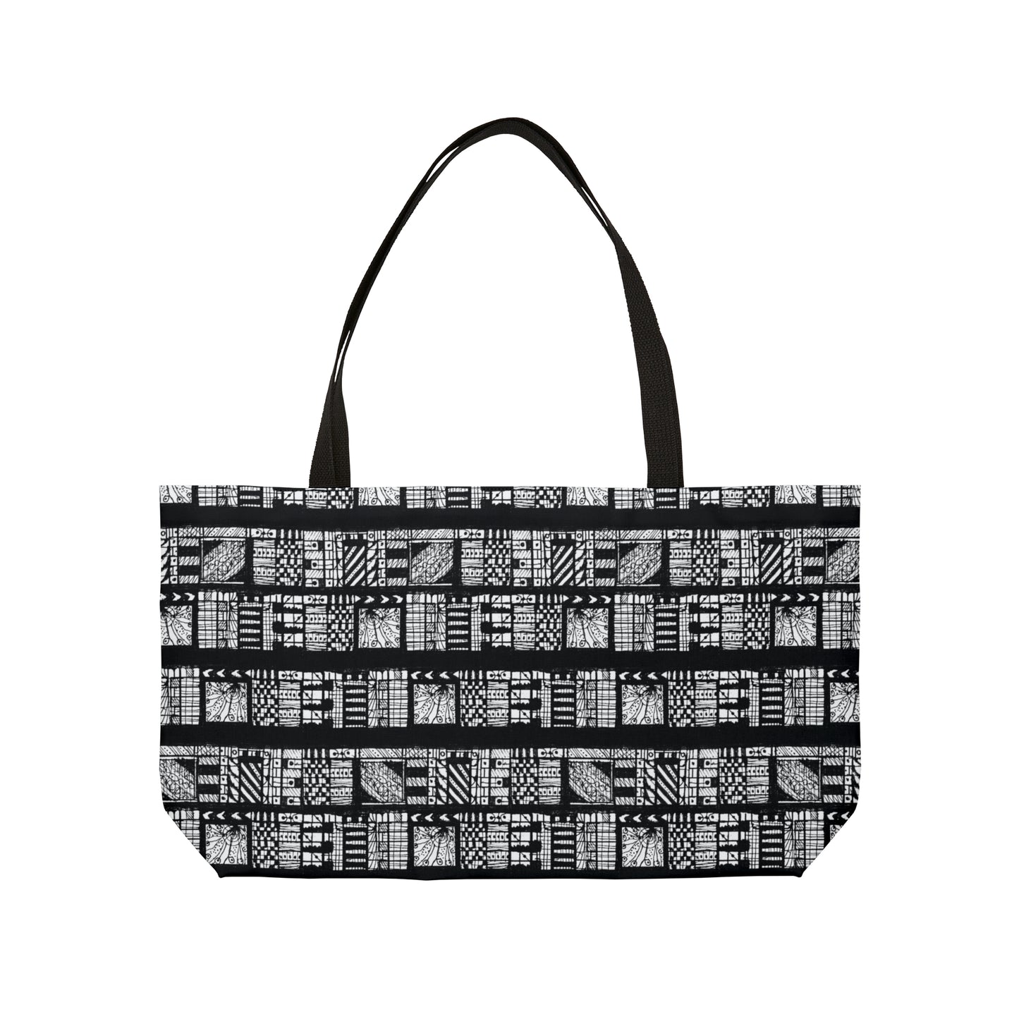 Tribal Black & White Weekender Tote Bag