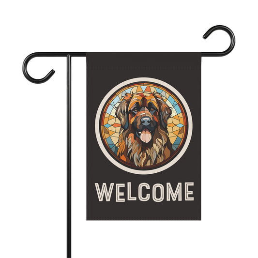 Leonberger Welcome 2-Sided Garden & House Flag/Banner