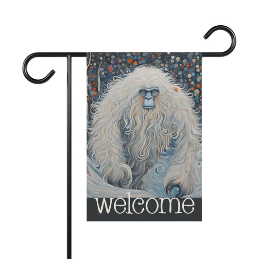 The Yeti Welcome 2-Sided Garden & House Flag/Banner