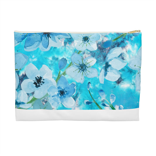 Nordic Floral Journal Makeup Pencil Zipper Accessory Pouch