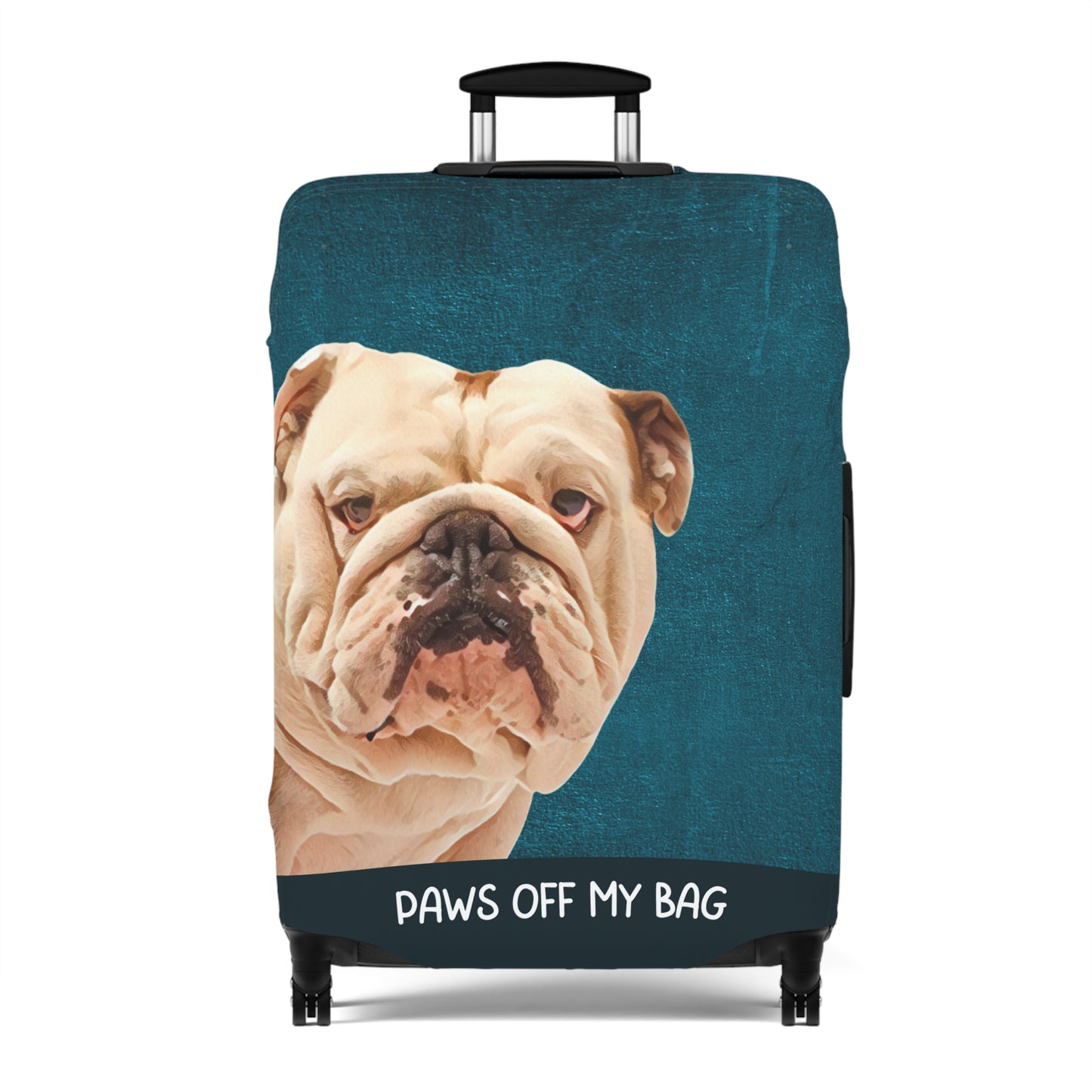 Bulldog Paws Off My Bag Luggage Cover