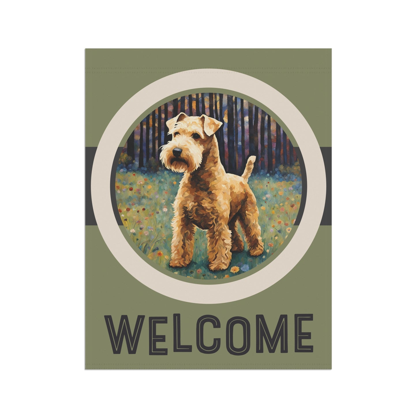 Lakeland Terrier Welcome 2-Sided Garden & House Flag/Banner