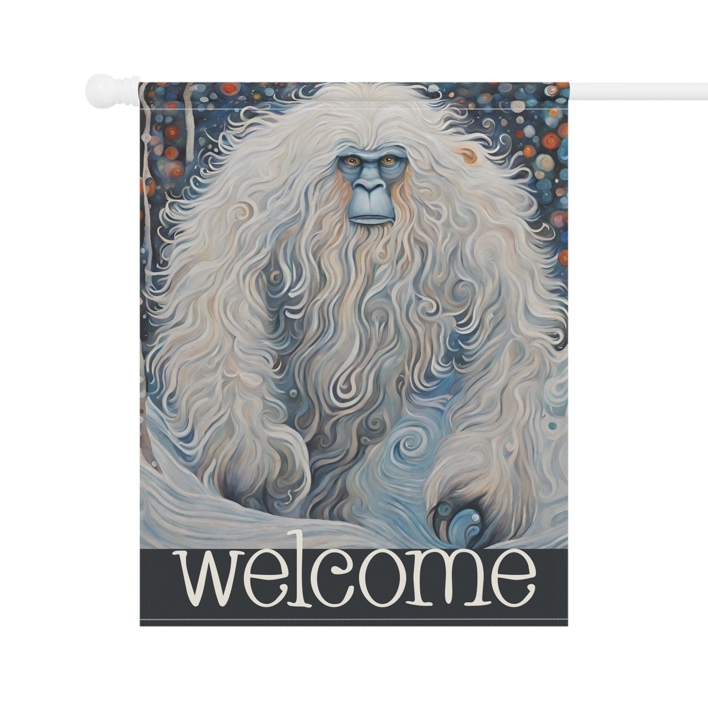 The Yeti Welcome 2-Sided Garden & House Flag/Banner