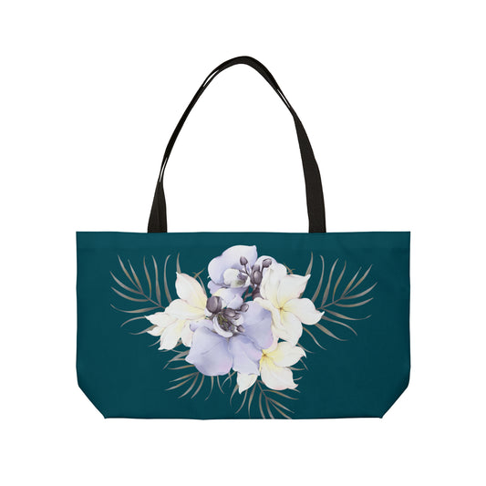 Orchid & Plumeria Weekender Tote Bag