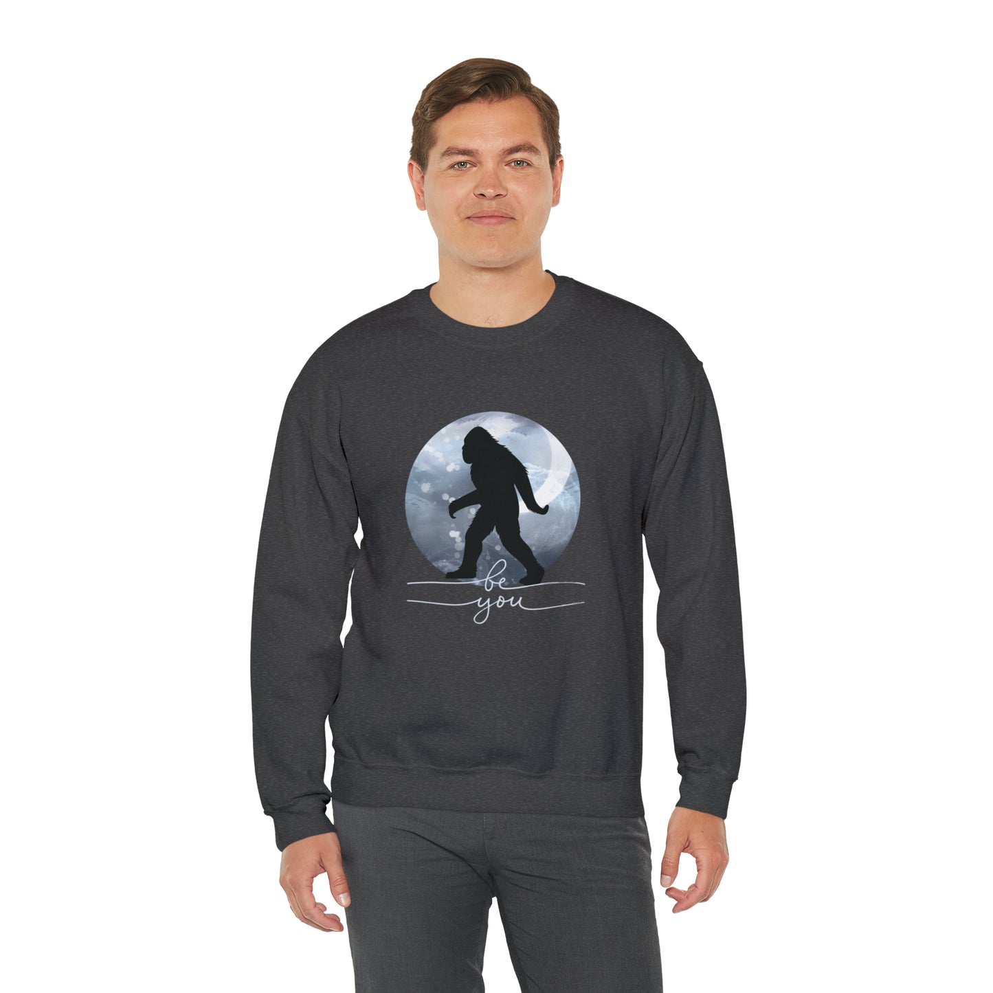 Be You Big Foot Sasquatch Yeti Unisex Heavy Blend™ Crewneck Sweatshirt