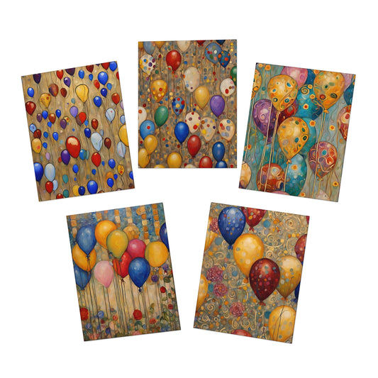 Balloons Happy Birthday Greeting Cards (5-Pack)