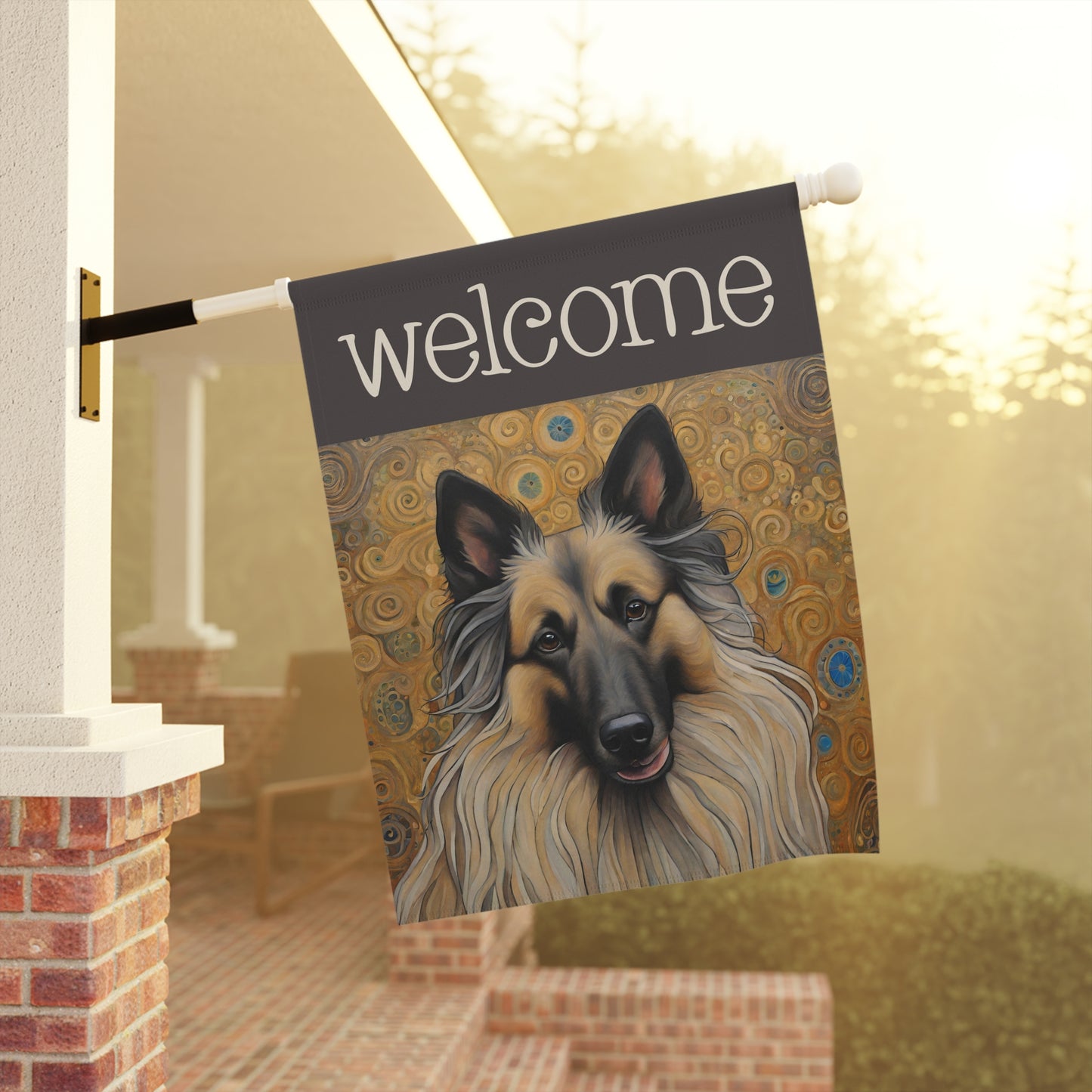 Belgian Tervuren Welcome 2-Sided Garden & House Flag/Banner