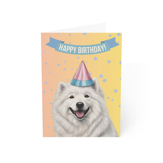 Samoyed Happy Birthday 5 x 7 Greeting Cards (10 Pack)