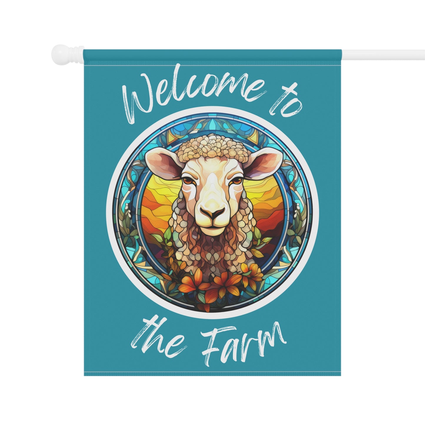 Welcome to the Farm Sheep 2-Sided Garden & House Flag/Banner