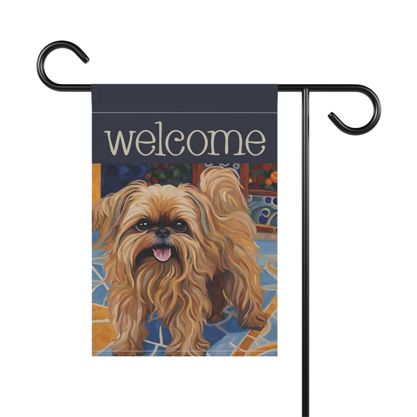 Brussels Griffon Welcome 2-Sided Garden & House Flag/Banner