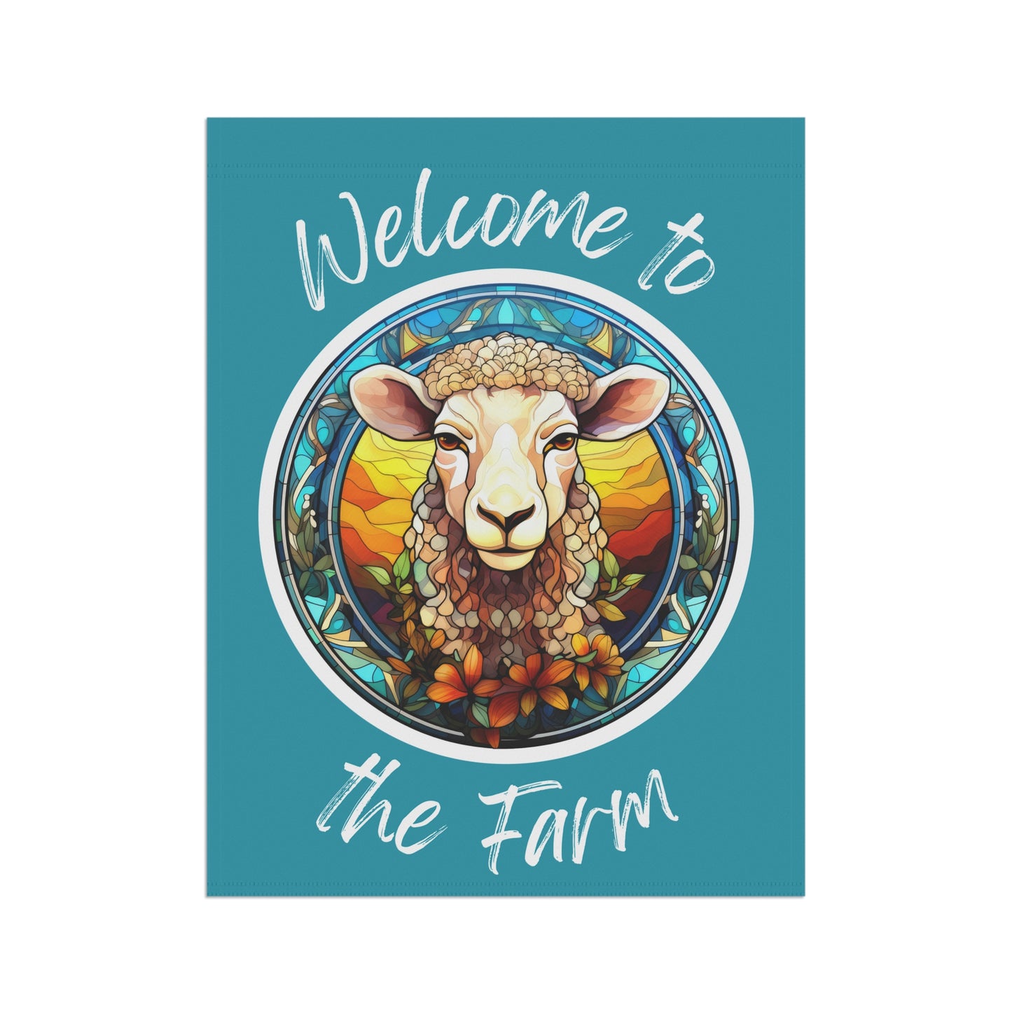 Welcome to the Farm Sheep 2-Sided Garden & House Flag/Banner