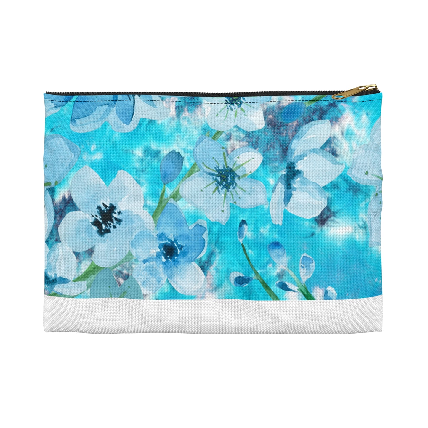 Nordic Floral Journal Makeup Pencil Zipper Accessory Pouch