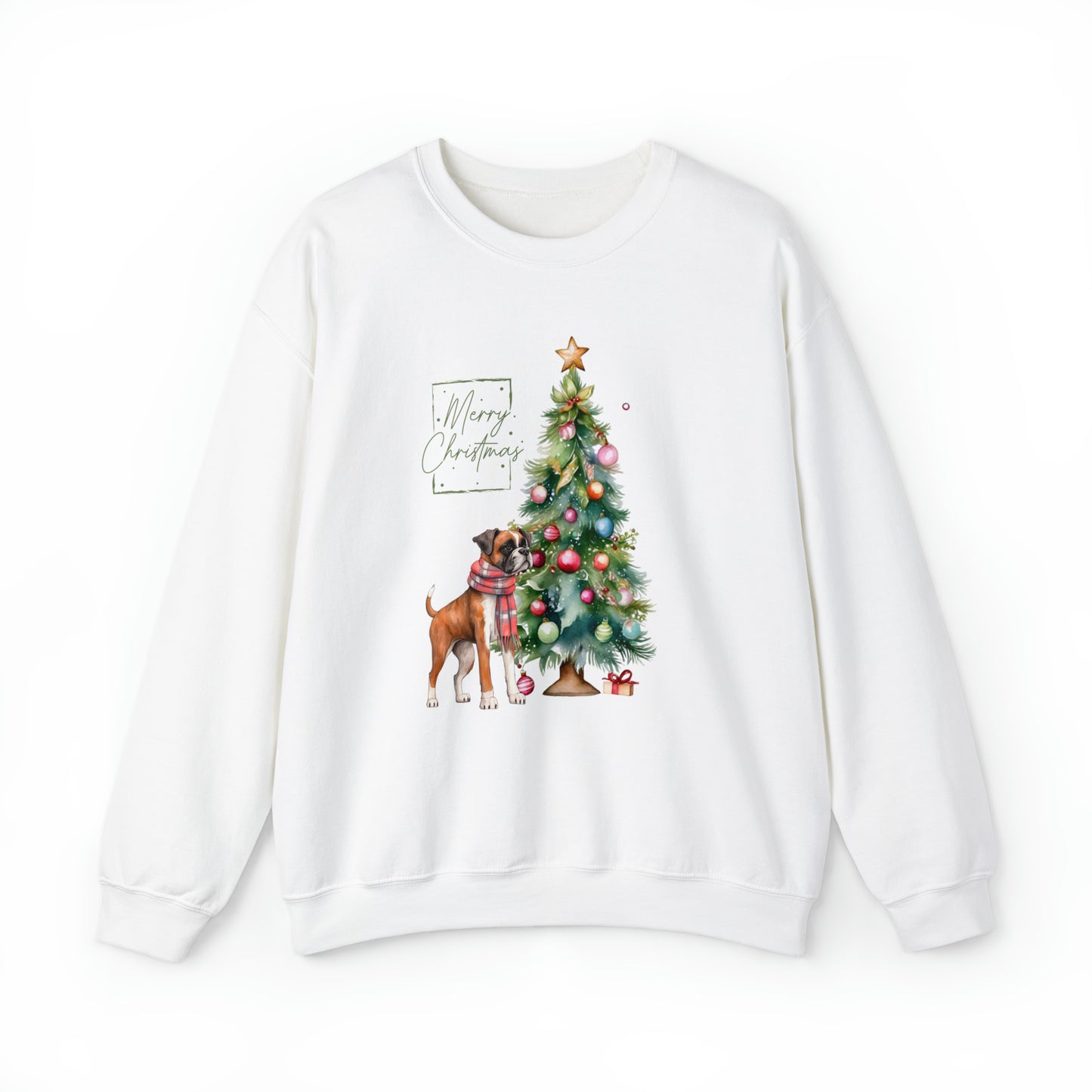 Merry Christmas Boxer Unisex Heavy Blend™ Crewneck Sweatshirt