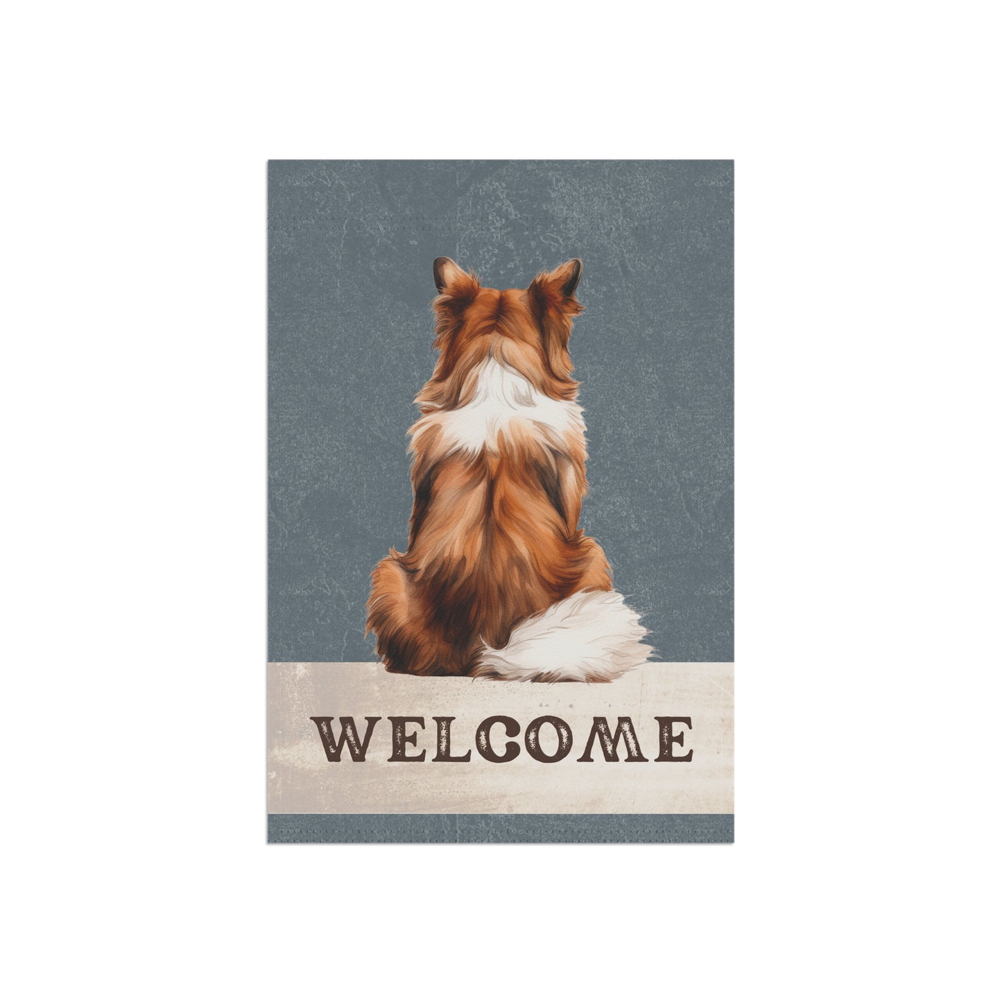 Sheltie Welcome 2-Sided Garden & House Flag/Banner