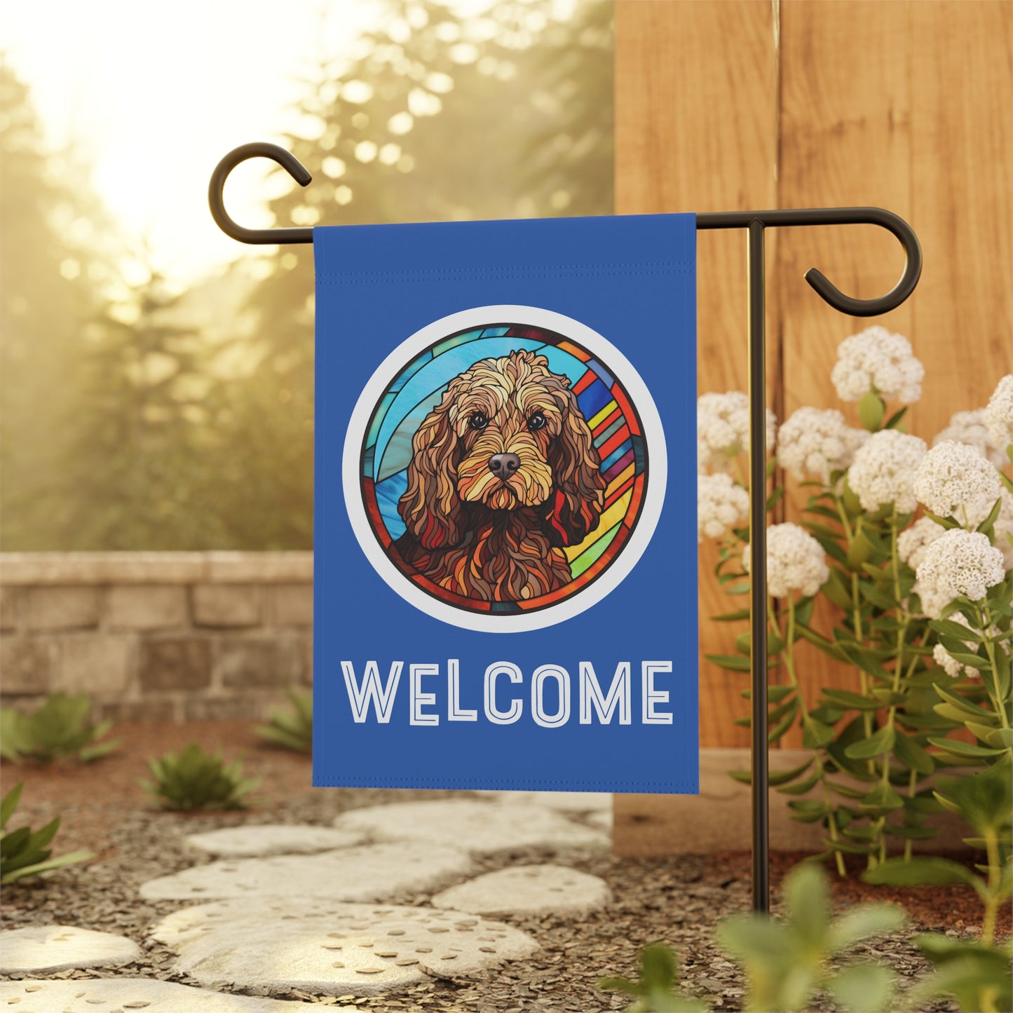 Cockapoo Welcome 2-Sided Garden & House Flag/Banner