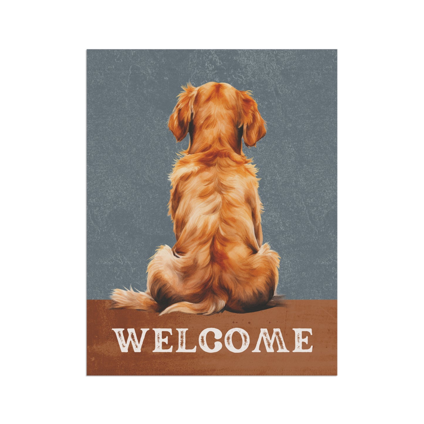 Golden Retriever Welcome 2-Sided Garden & House Flag/Banner