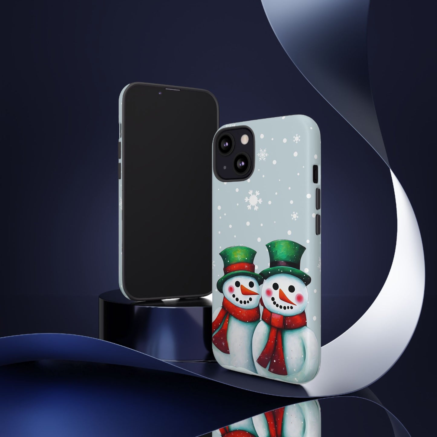 Snowman Couple iPhone Samsung Galaxy Google Pixel Tough Cases