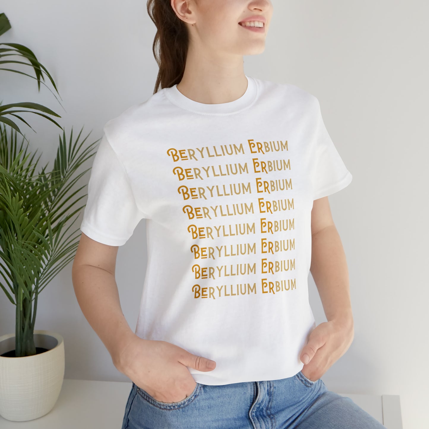 Beryllium Erbium Beer Elements Unisex Jersey Short Sleeve Tee