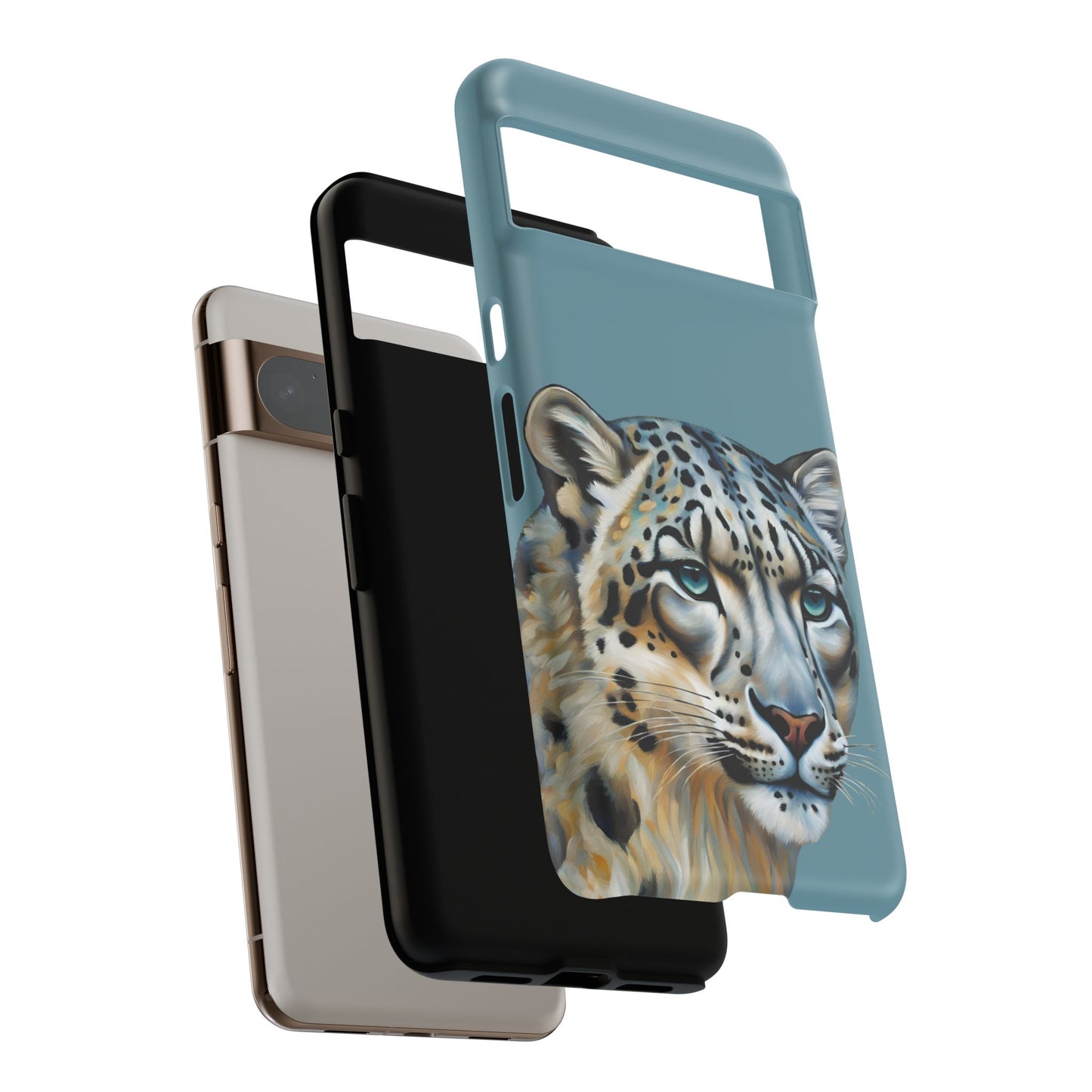 Snow Leopard iPhone Samsung Galaxy Google Pixel Tough Cases