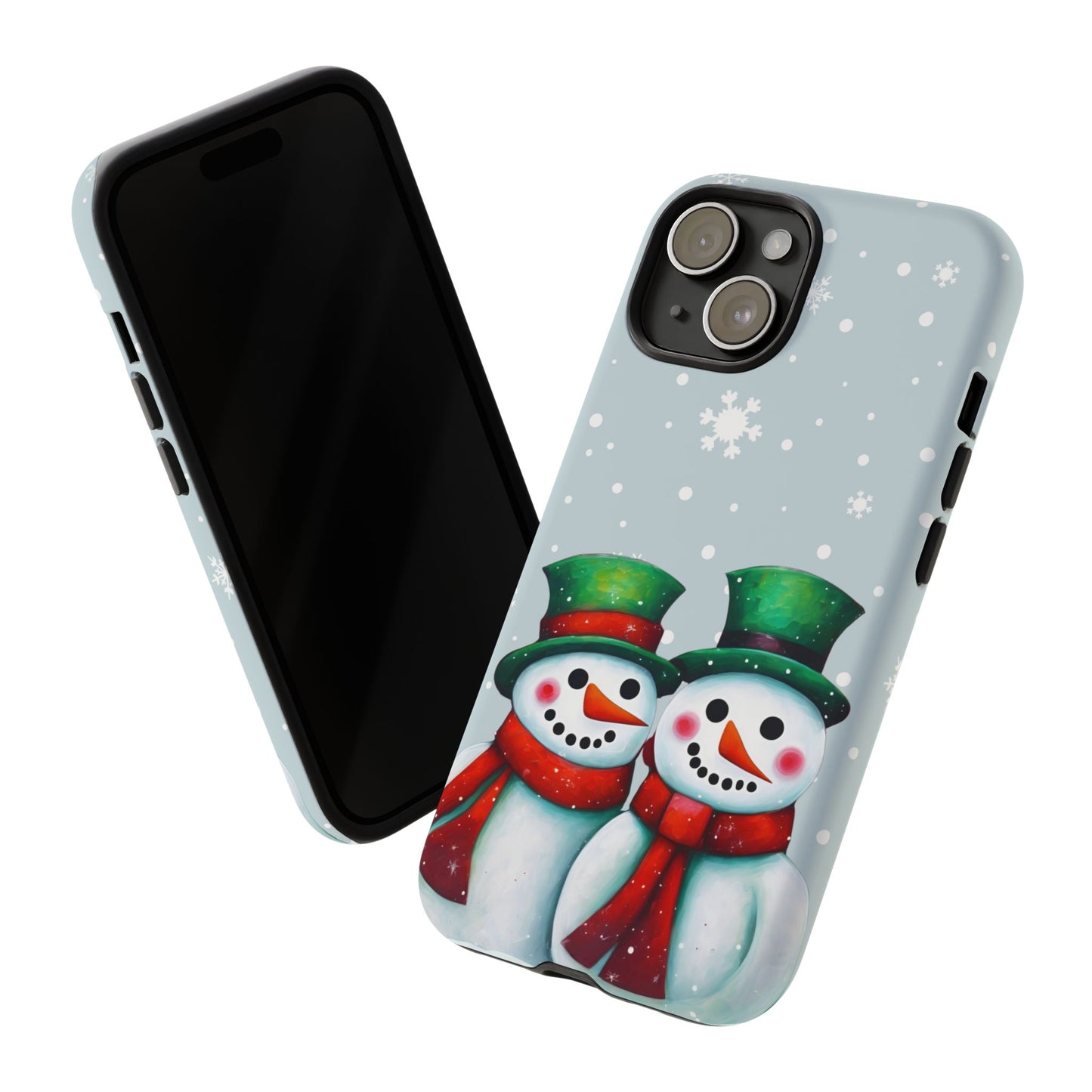 Snowman Couple iPhone Samsung Galaxy Google Pixel Tough Cases