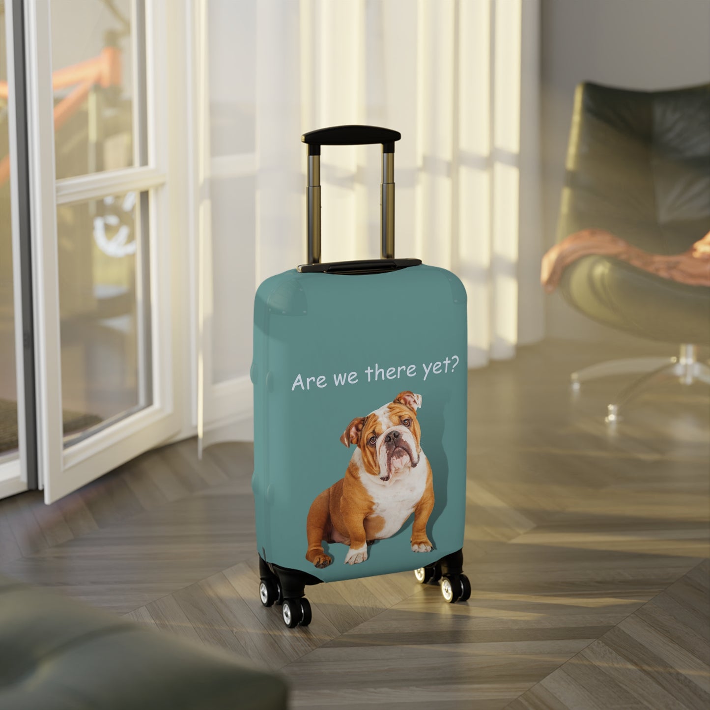 English Bulldog Are We There Yet? Luggage Cover