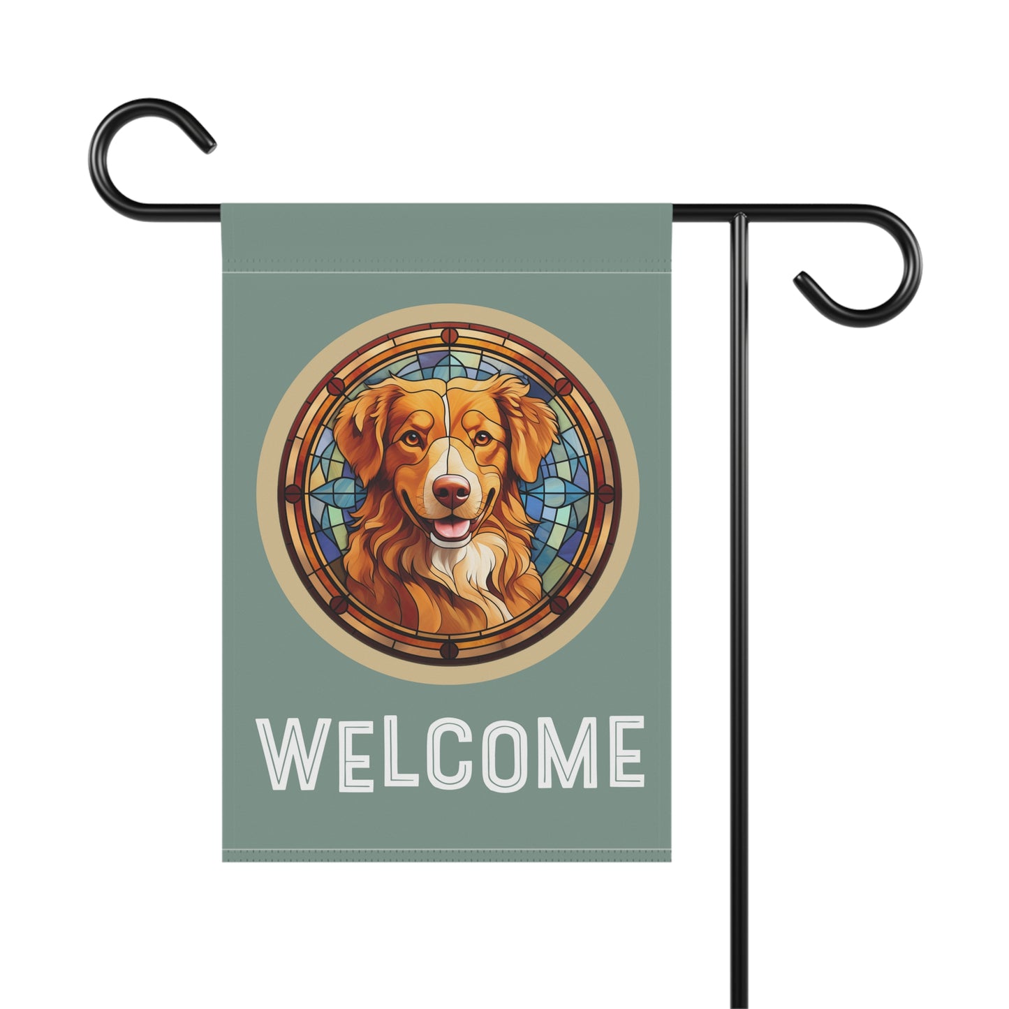 Nova Scotia Duck Tolling Retriever Welcome 2-Sided Garden & House Flag/Banner
