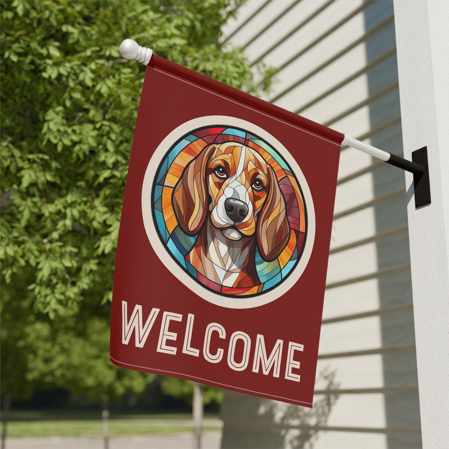 Beagle Welcome 2-Sided Garden & House Flag/Banner