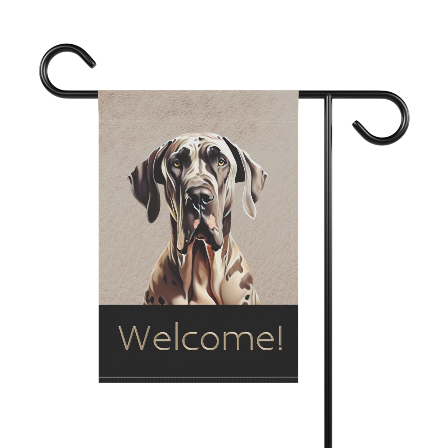 Great Dane Welcome 2-Sided Garden & House Flag/Banner