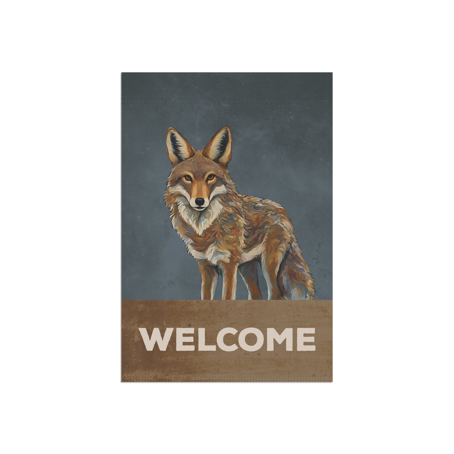 Coyote Welcome 2-Sided Garden & House Flag/Banner