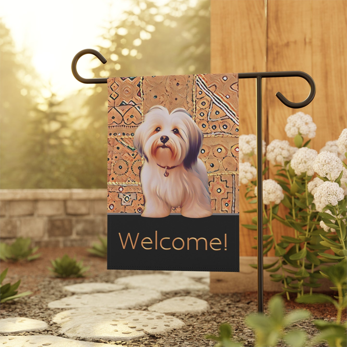 Havanese Welcome 2-Sided Garden & House Flag/Banner