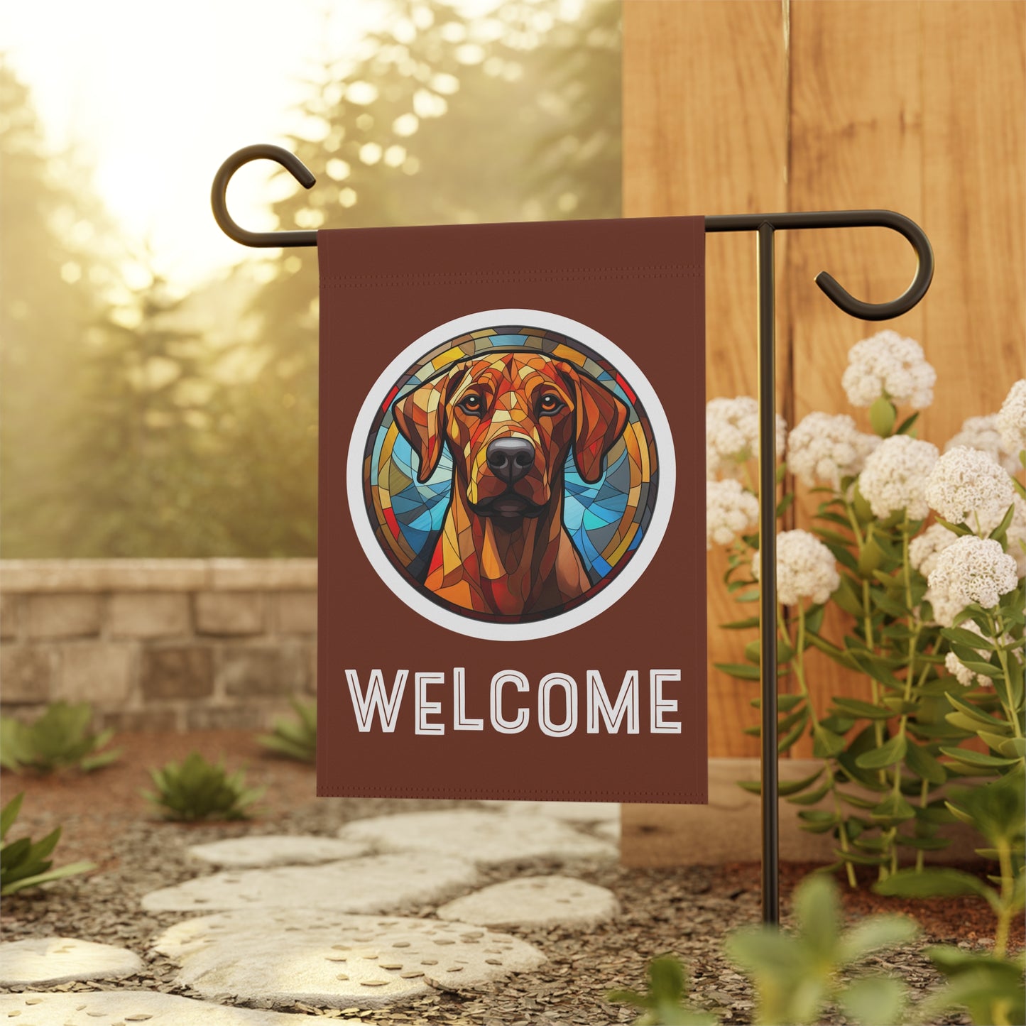 Rhodesian Ridgeback Welcome 2-Sided Garden & House Flag/Banner