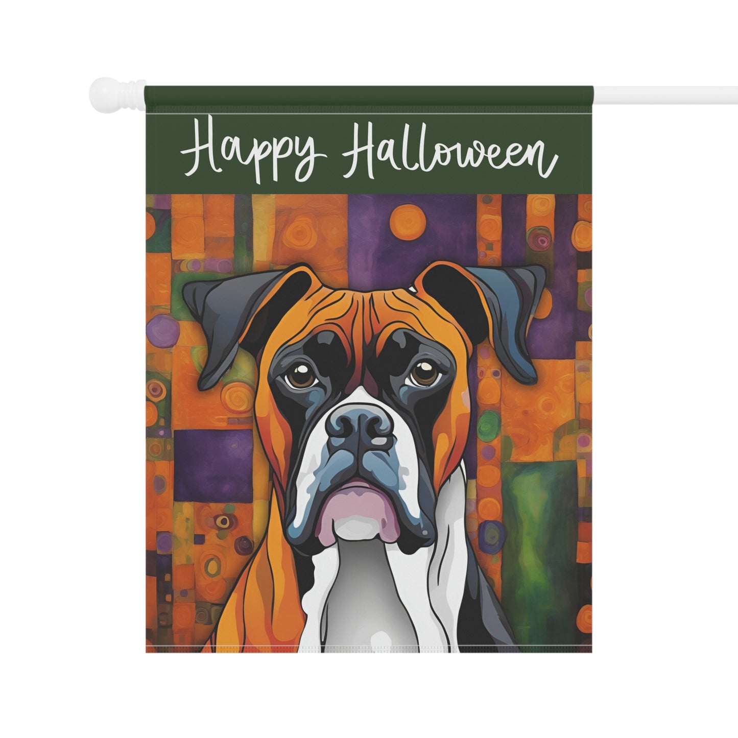 Boxer Happy Halloween 2-Sided Garden & House Flag/Banner