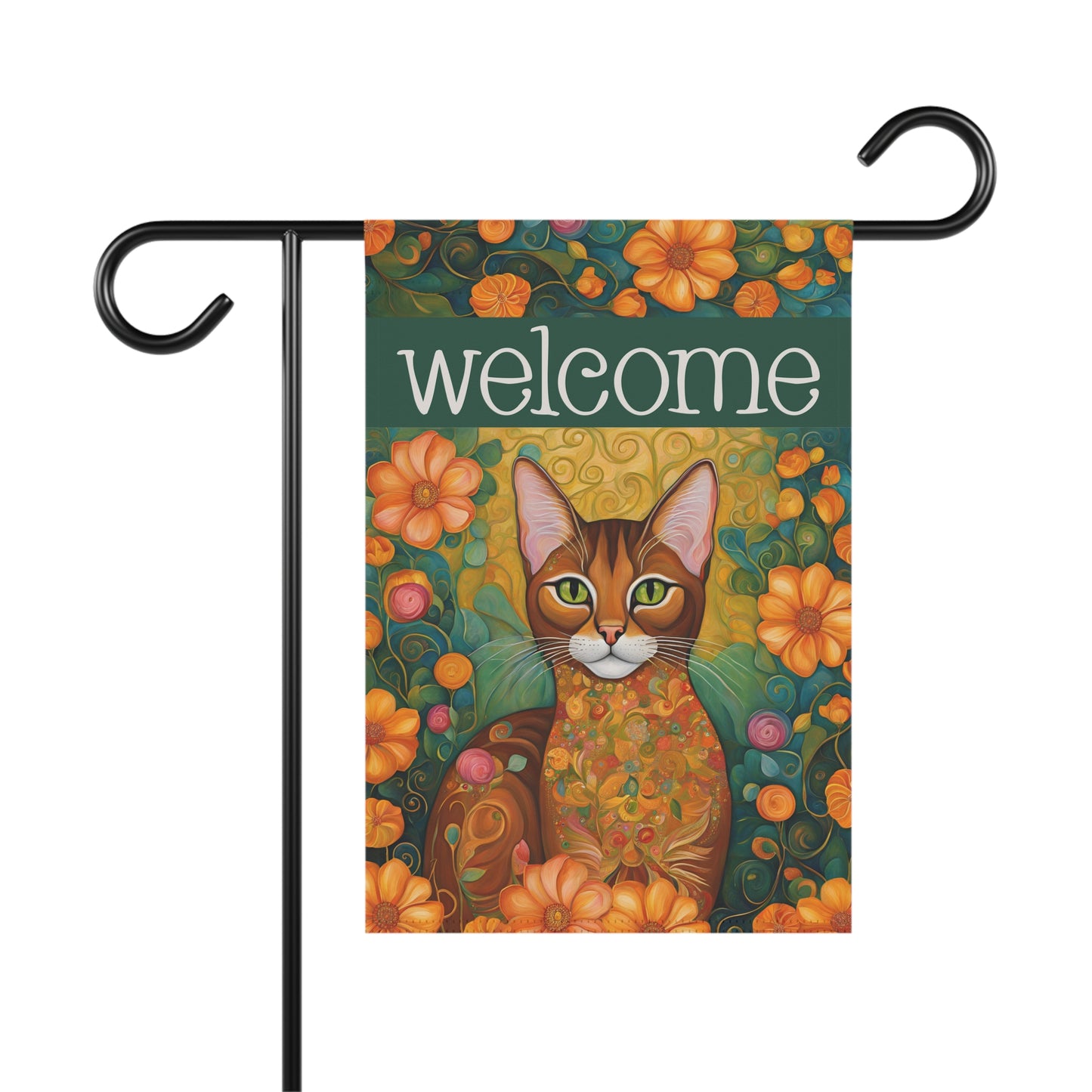 Sprint Cat Welcome 2-Sided Garden & House Flag/Banner