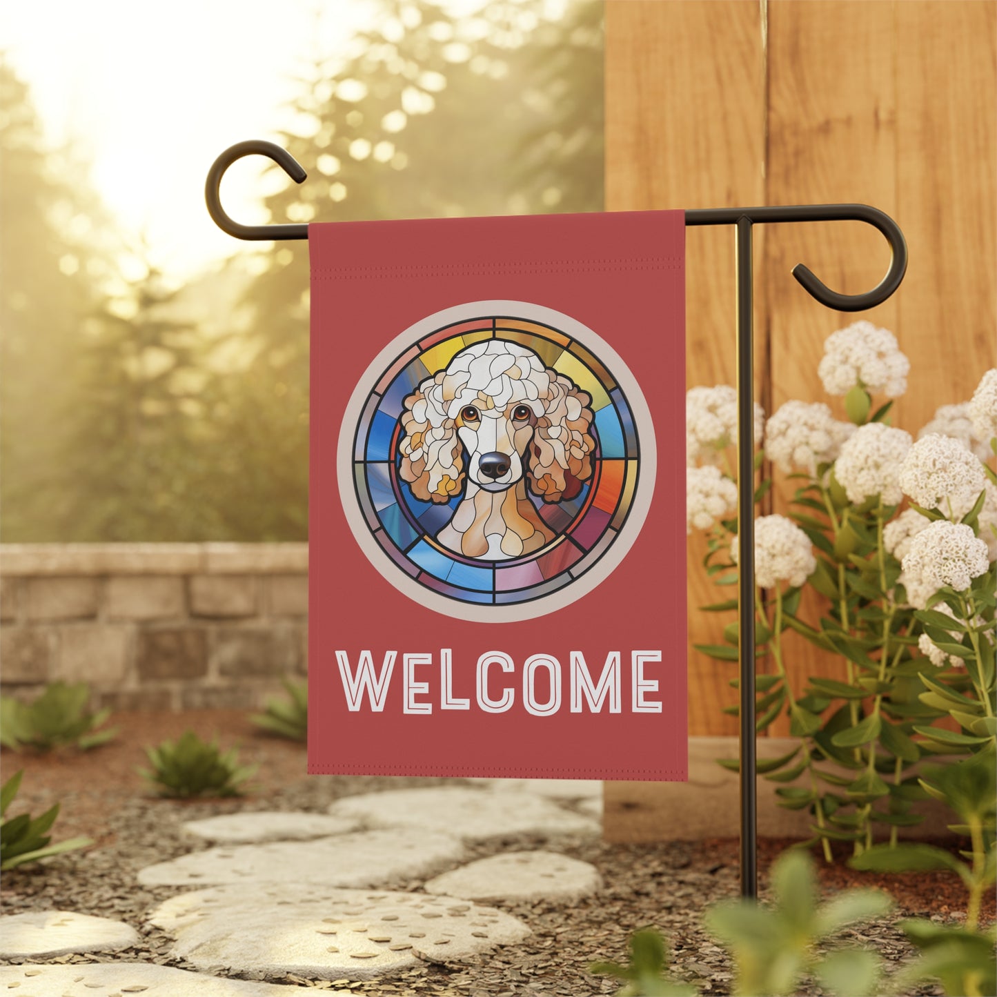 Poodle Welcome 2-Sided Garden & House Flag/Banner