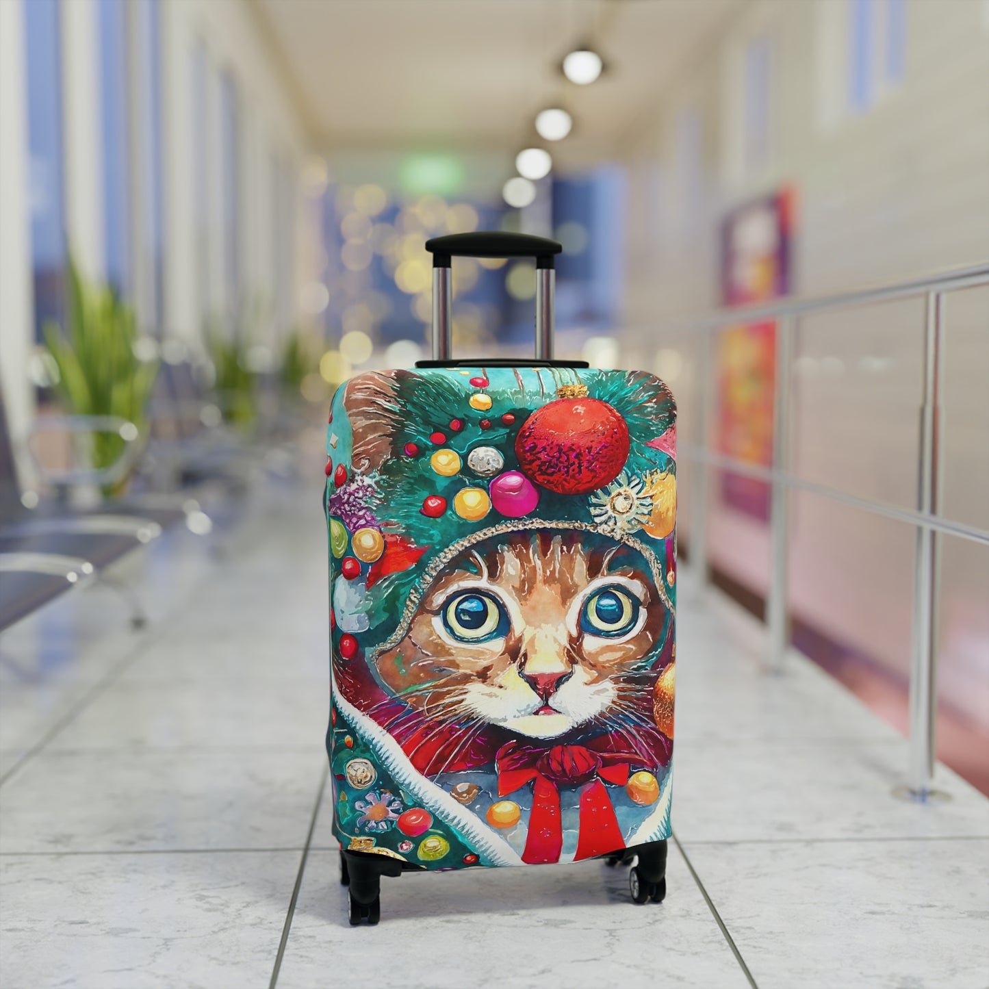 Ornament Cat Christmas Art Luggage Cover